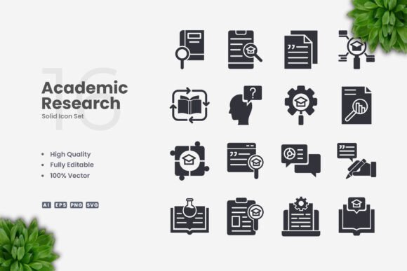 Academic Research Solid Icons: A Powerful Tool for Modern Designers