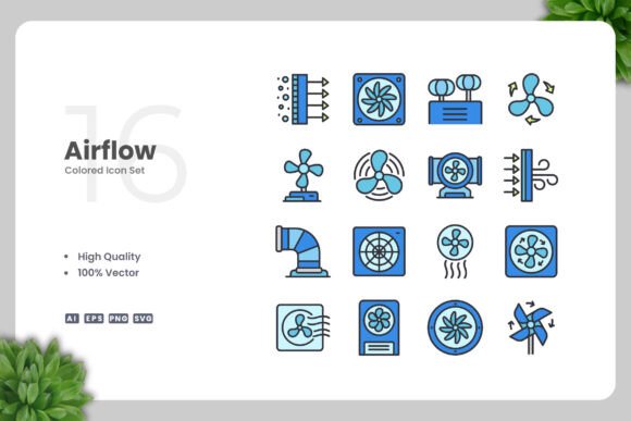 Airflow Color Icons: Simple, Clean, and Versatile