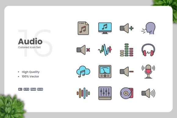 Audio Color Icons