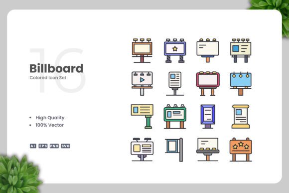 Billboard Color Icons: A Versatile Design Tool for Every Project