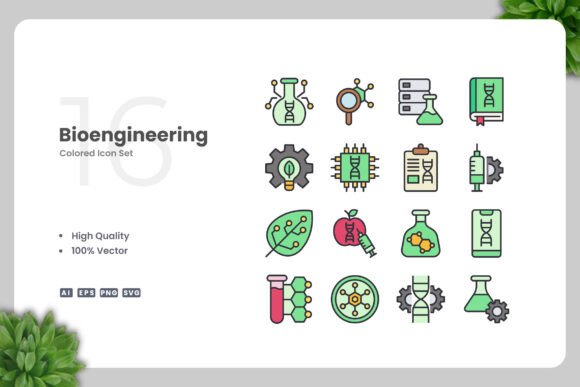 Bioengineering Color Icons: A Versatile Design Solution