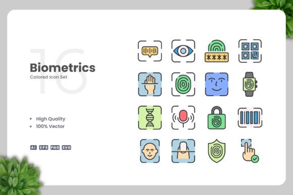 Biometrics Color Icons: A Versatile Design Solution for Modern Projects