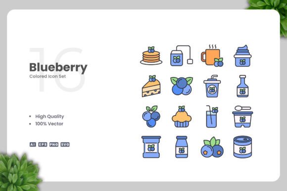 Blueberry Color Icons: A Versatile Design Resource for Modern Projects