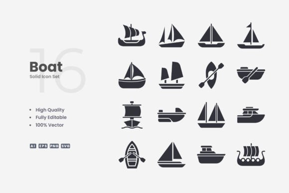 Boat Solid Icons: A Strategic Tool for Clear Visual Communication