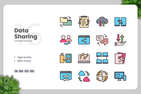 Data Sharing Color Icons: A Modern Solution for Visual Communication