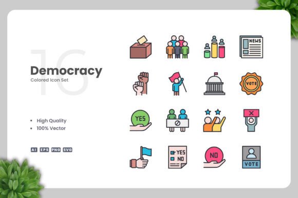 Democracy Color Icons: A Versatile Design Solution for Modern Creatives