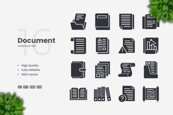 Document Solid Icons: A Versatile Tool for Every Designer and Creator