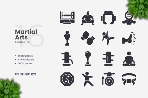 h1 Martial Arts Solid Icons: A Strategic Tool for Clear Communication and Brand Identity