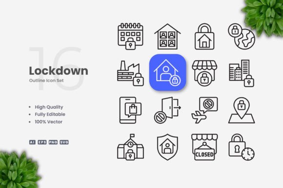 Lockdown Icons for Modern Design Needs