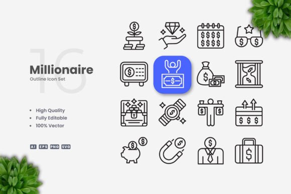 Millionaire Icons: Simple and Clean Design