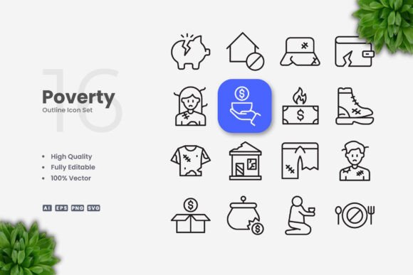 Poverty Icons: Simple, Clean, and Powerful