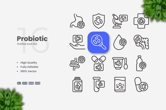 Probiotic Icons: A Modern Solution for Clean and Customizable Design